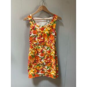 Floral Sleeveless Dress Womens Forever 21 Watercolor Art Knee Length Medium
